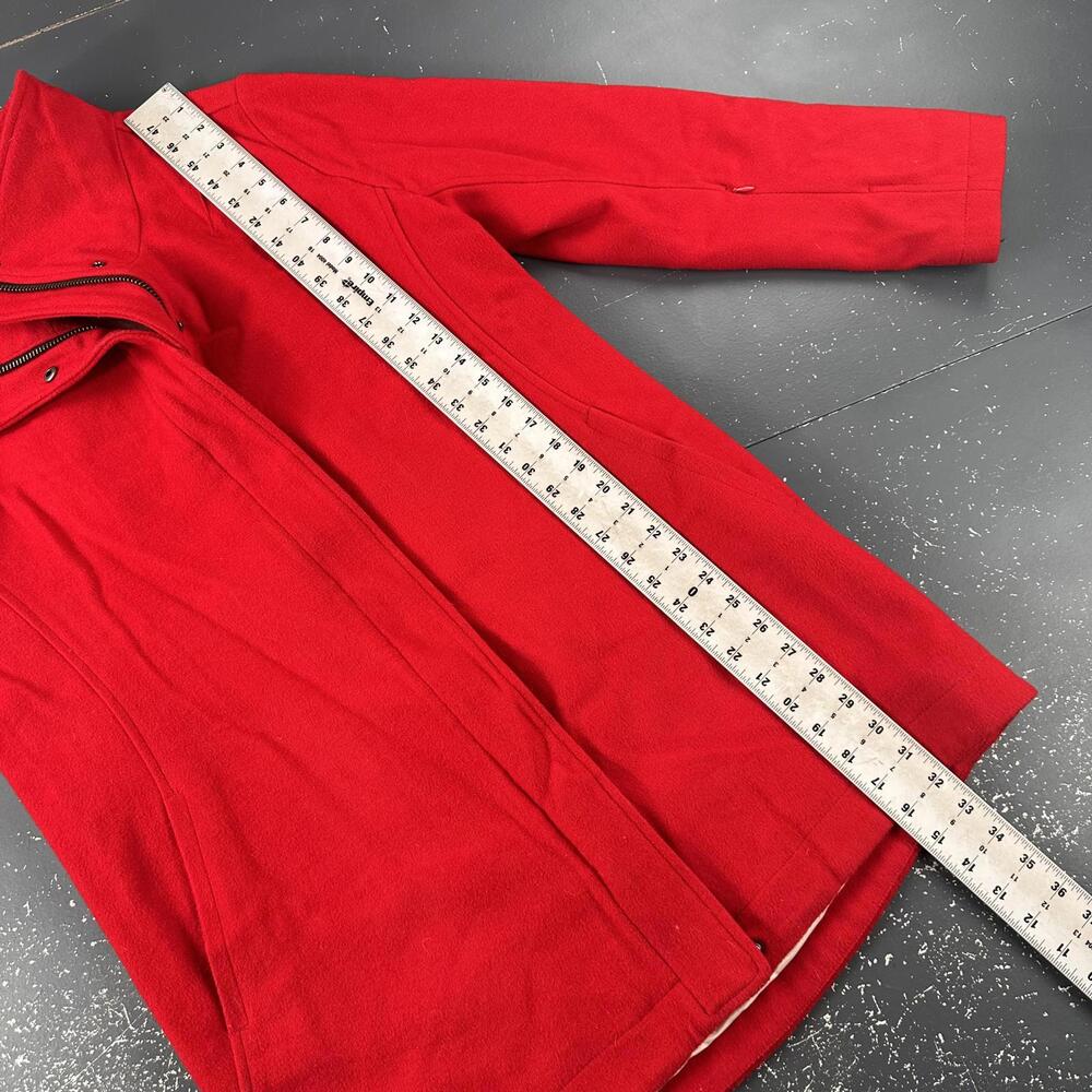 Pendleton Wool Jacket Womens Medium Red Cascade Campbell Glacier Stripe Lining - Picture 9 of 13